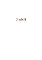 Essays 'Simboli', 1.