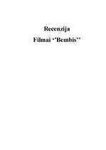 Essays 'Recenzija par filmu "Bembis"', 1.