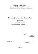 Essays 'Kā Latvija ievēro vides aizsardzības prasības', 1.