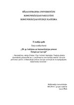 Essays 'Nacionālisms, nācija Eiropas 19.gadsimta kultūrā. Latviešu politiskais spektrs', 1.