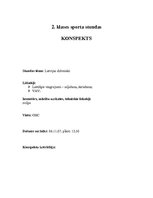 Summaries, Notes 'Sporta stundas konspekts 2.klasei', 1.