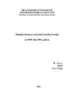 Research Papers 'Nodokļu sistēmas vēsturiskā attīstība Latvijā no 1918. līdz 1941.gadam', 1.