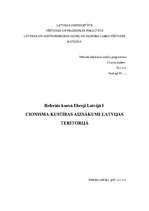 Research Papers 'Cionisma kustības aizsākumi Latvijas teritorijā', 1.