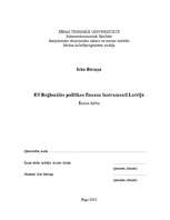 Research Papers 'ES reģionālās politikas finanšu instrumenti Latvijā', 1.