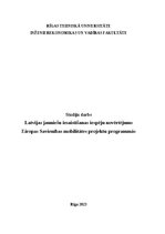 Research Papers 'Latvijas jauniešu iesaistīšanas iespēju novērtējums Eiropas Savienības mobilitāt', 1.