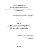Research Papers '1990.gada 4.maija Latvijas PSR Augstākās padomes "Deklarācija par Latvijas Repub', 1.