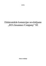 Research Papers 'Elektroniskās komercijas novērtējums "BTA Insurance Company" SE', 1.