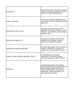 Summaries, Notes 'Technologies - terminology bank', 29.