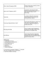 Summaries, Notes 'Technologies - terminology bank', 31.