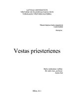 Research Papers 'Vestas priesterienes', 1.