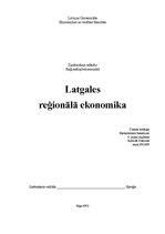 Research Papers 'Latgalesreģionālā ekonomika', 1.