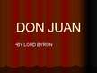 Presentations 'Don Juan by Byron', 1.
