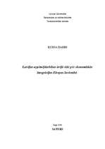 Research Papers 'Latvijas uzņēmējdarbības ārējā vide pēc ekonomiskās integrācijas Eiropas Savienī', 1.