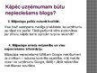 Presentations 'Blogošana', 7.