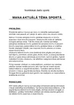 Essays 'Mana aktuālā tēma sportā', 1.