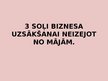 Presentations '3 soļi biznesa uzsākšanai neizejot no mājām', 1.