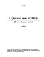 Research Papers 'Uzņēmuma "Maxima" cenu stratēģija', 1.