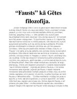Essays '"Fausts" kā Gētes filosofija', 1.