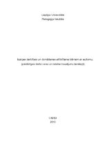 Research Papers 'Izziņas darbības un domāšanas attīstība bērniem ar autismu', 1.