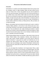 Essays 'The importance of self-confidence for students', 1.