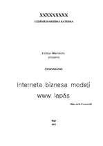 Research Papers 'Interneta biznesa modeļi', 1.