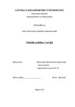 Research Papers 'Fiskālā politika Latvijā', 1.