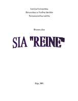 Business Plans 'SIA "Reine"', 1.