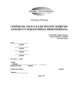 Term Papers 'Uzņēmumu "Tele2" un "LMT" finanšu rādītāju analīze un maksātspējas prognozēšana', 1.