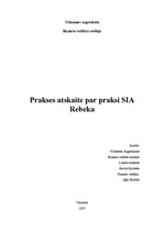 Practice Reports 'Prakse SIA "Rebeka"', 1.