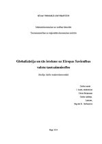 Research Papers 'Globalizācija un tās ietekme uz Eiropas Savienības valstu tautsaimniecību', 1.