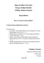 Summaries, Notes 'Latvijas iekšpolitiskās problēmas', 1.