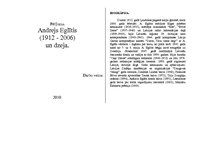 Summaries, Notes 'Andrejs Eglītis un dzeja', 1.