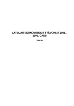Research Papers 'Latvijas ekonomiskais stāvoklis 2008. un 2009.gadā', 1.