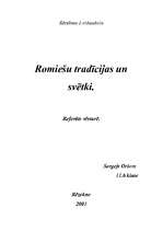 Research Papers 'Romiešu tradīcijas un svētki', 2.