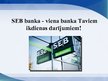 Presentations 'AS "SEB banka" galvenie darbības virzieni', 24.