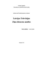 Research Papers 'Latvijas Televīzijas Ziņu dienesta analīze', 1.