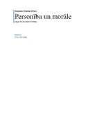 Research Papers 'Personība un morāle', 1.