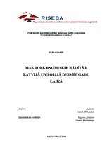 Research Papers 'Makroekonomiskie rādītāji Latvijā un Polijā desmit gadu laikā', 1.