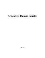 Research Papers 'Aristotelis, Platons, Sokrats', 1.