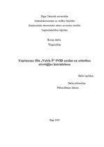 Research Papers 'Uzņēmuma SIA "Vairis Š" SVID analīze un attīstības stratēģijas izstrādāšana', 1.