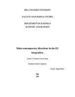 Summaries, Notes 'Main Contemporary Directions in the EU Integration', 1.