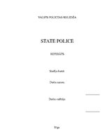 Research Papers 'State Police', 1.