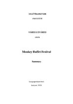 Research Papers 'Monkey Buffet Festival, Summary', 1.