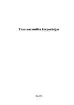 Research Papers 'Transnacionālās korporācijas', 1.