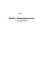 Research Papers 'Sievietes tēls Ļeva Tolstoja romānā "Anna Kareņina"', 1.