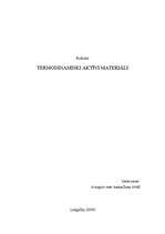 Research Papers 'Termodinamiski aktīvi materiāli', 1.