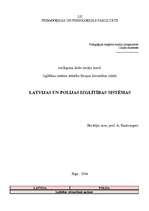 Research Papers 'Latvijas un Polijas izglītības sistēmas', 1.