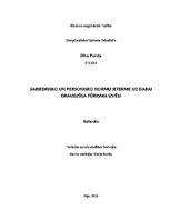 Research Papers 'Sabiedrisko un personisko normu ietekme uz dabai draudzīga tūrisma izvēli', 1.