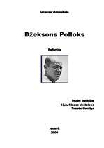 Research Papers 'Džeksona Polloka dzīve un daiļrade', 1.