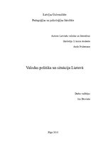 Research Papers 'Valodas situācija un politika Lietuvā', 1.